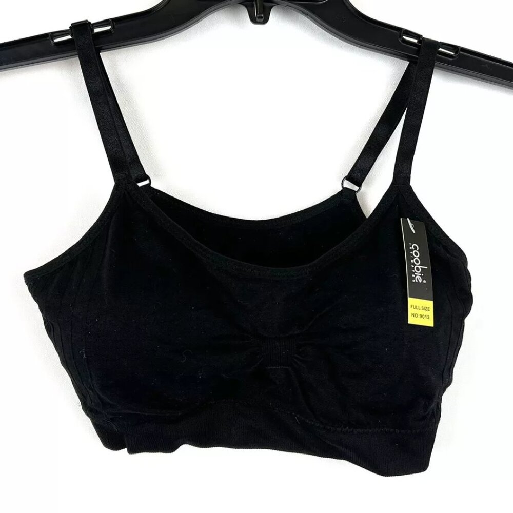 Coobie Womens Scoop Neck Cami Bra Black Size One Size